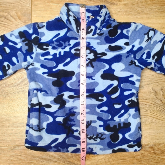 30) KID CONNECTION Blue Camo / Camouflage Pullover Jacket Sz. 3T - Picture 4 of 6